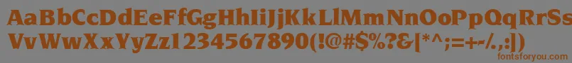 Tridentblackssk Font – Brown Fonts on Gray Background