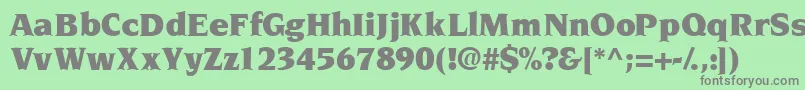 Tridentblackssk Font – Gray Fonts on Green Background