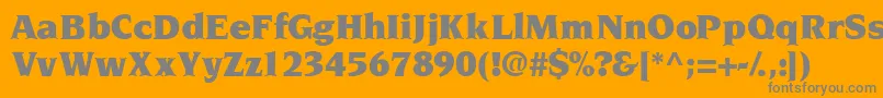 フォントTridentblackssk – オレンジの背景に灰色の文字