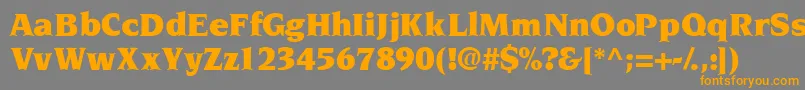 Tridentblackssk Font – Orange Fonts on Gray Background