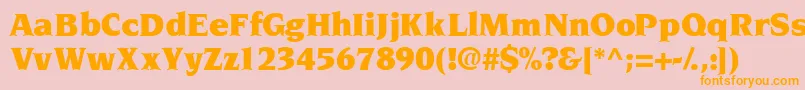 Tridentblackssk Font – Orange Fonts on Pink Background