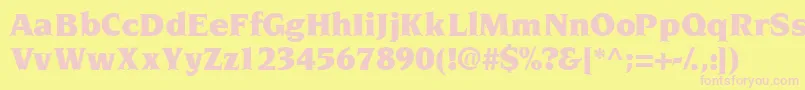 Tridentblackssk Font – Pink Fonts on Yellow Background