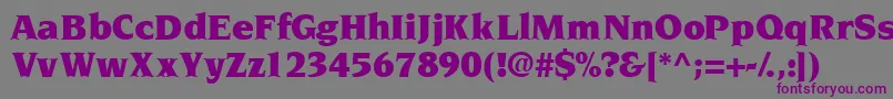 Tridentblackssk Font – Purple Fonts on Gray Background