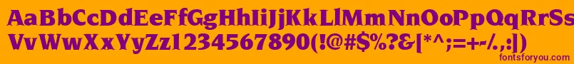 Tridentblackssk Font – Purple Fonts on Orange Background