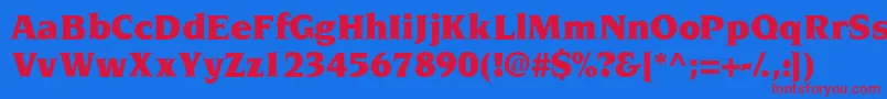 Tridentblackssk Font – Red Fonts on Blue Background