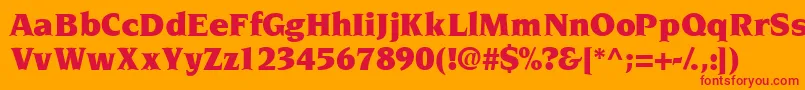 Tridentblackssk Font – Red Fonts on Orange Background