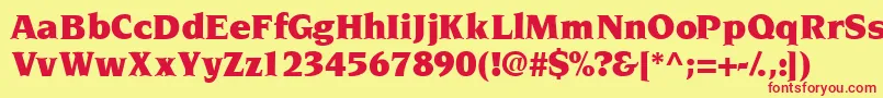 Tridentblackssk Font – Red Fonts on Yellow Background