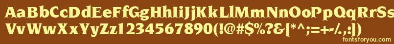 Tridentblackssk Font – Yellow Fonts on Brown Background