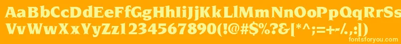 Tridentblackssk Font – Yellow Fonts on Orange Background