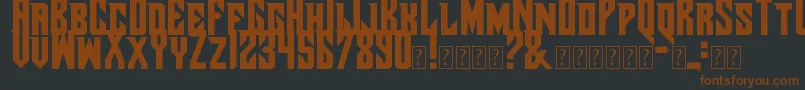 PirateShip Font – Brown Fonts on Black Background