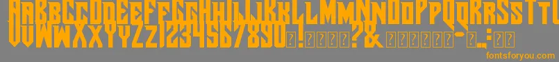 PirateShip Font – Orange Fonts on Gray Background