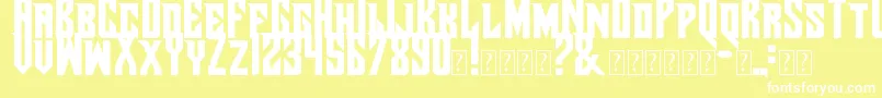 PirateShip Font – White Fonts on Yellow Background