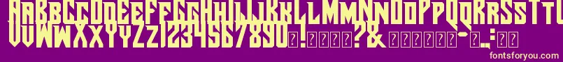 PirateShip Font – Yellow Fonts on Purple Background