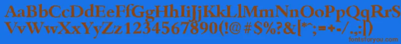 BambergantiqueBold Font – Brown Fonts on Blue Background