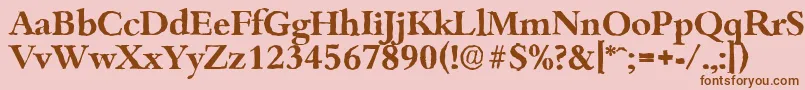 BambergantiqueBold Font – Brown Fonts on Pink Background