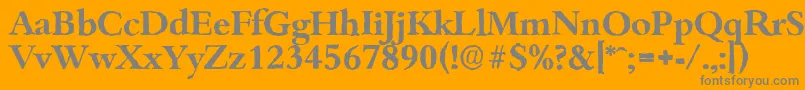 フォントBambergantiqueBold – オレンジの背景に灰色の文字