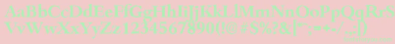 BambergantiqueBold Font – Green Fonts on Pink Background