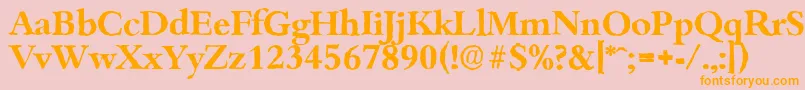 BambergantiqueBold Font – Orange Fonts on Pink Background