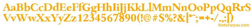 フォントBambergantiqueBold – 白い背景にオレンジのフォント