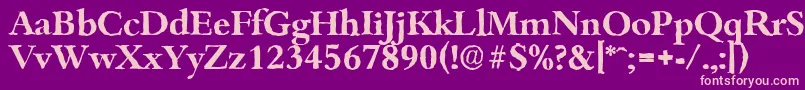 BambergantiqueBold Font – Pink Fonts on Purple Background