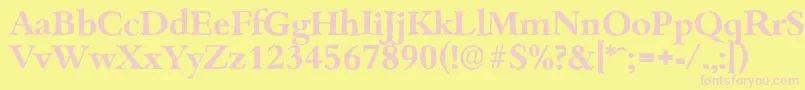 BambergantiqueBold Font – Pink Fonts on Yellow Background