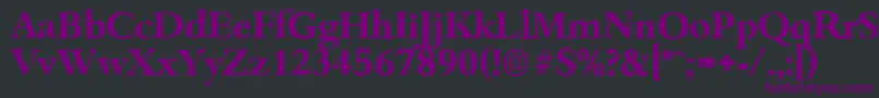BambergantiqueBold Font – Purple Fonts on Black Background