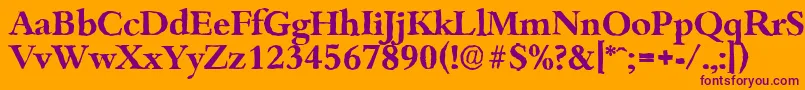 BambergantiqueBold Font – Purple Fonts on Orange Background