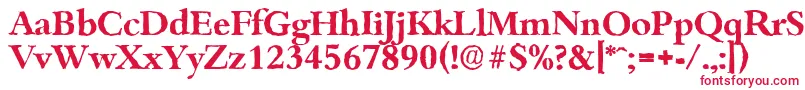 Czcionka BambergantiqueBold – czerwone czcionki