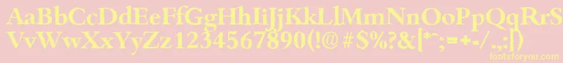 BambergantiqueBold Font – Yellow Fonts on Pink Background