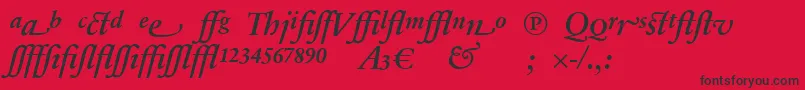 Police SabonnextLtDemiItalicAlternate – polices noires sur fond rouge