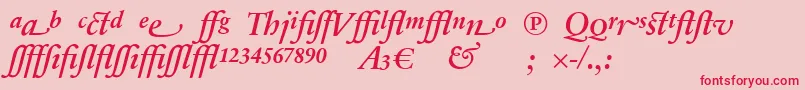 fuente SabonnextLtDemiItalicAlternate – Fuentes Rojas Sobre Fondo Rosa