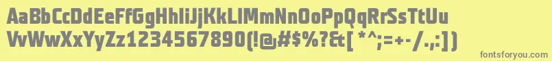 TeutonfettBold Font – Gray Fonts on Yellow Background