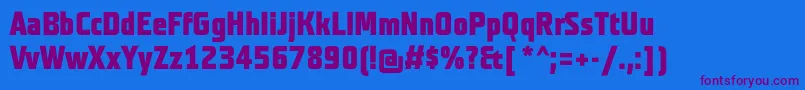 TeutonfettBold Font – Purple Fonts on Blue Background