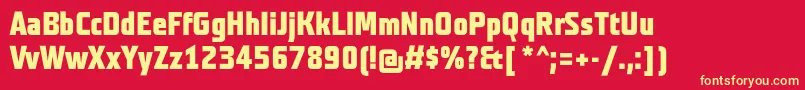 TeutonfettBold Font – Yellow Fonts on Red Background