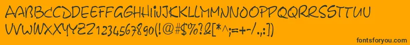 PyxidiumcondensedRegular Font – Black Fonts on Orange Background