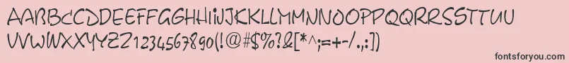 PyxidiumcondensedRegular Font – Black Fonts on Pink Background