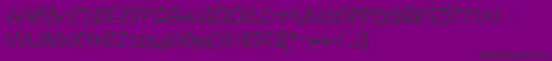 Fonte PyxidiumcondensedRegular – fontes pretas em um fundo violeta