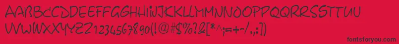 PyxidiumcondensedRegular Font – Black Fonts on Red Background