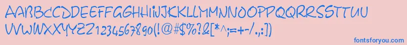 PyxidiumcondensedRegular Font – Blue Fonts on Pink Background
