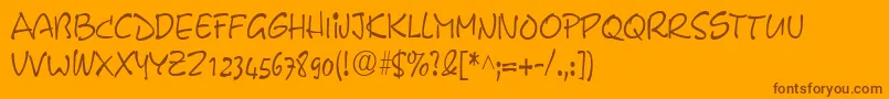 PyxidiumcondensedRegular Font – Brown Fonts on Orange Background