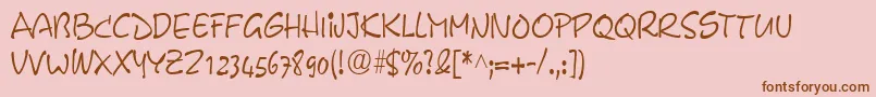 PyxidiumcondensedRegular Font – Brown Fonts on Pink Background