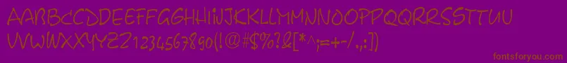 PyxidiumcondensedRegular Font – Brown Fonts on Purple Background
