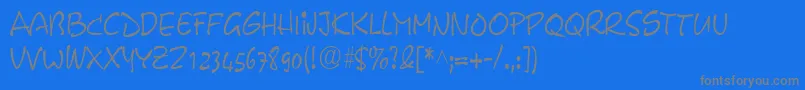 PyxidiumcondensedRegular Font – Gray Fonts on Blue Background