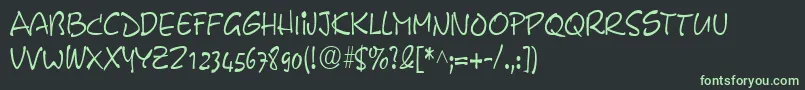PyxidiumcondensedRegular Font – Green Fonts on Black Background