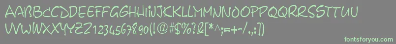 PyxidiumcondensedRegular Font – Green Fonts on Gray Background