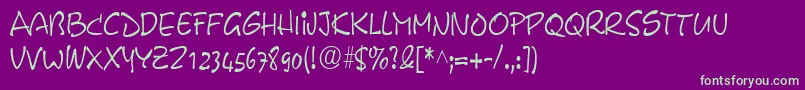 PyxidiumcondensedRegular Font – Green Fonts on Purple Background