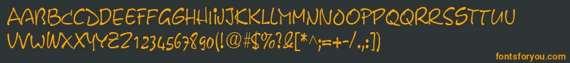 PyxidiumcondensedRegular Font – Orange Fonts on Black Background