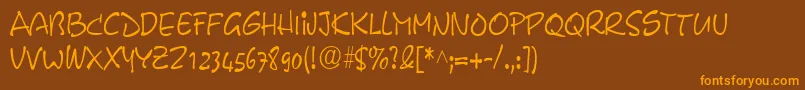 PyxidiumcondensedRegular Font – Orange Fonts on Brown Background