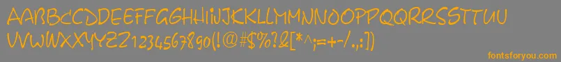 PyxidiumcondensedRegular Font – Orange Fonts on Gray Background