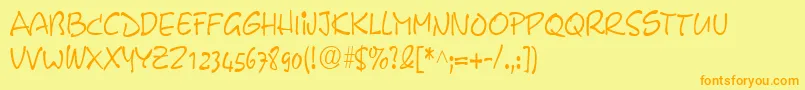 PyxidiumcondensedRegular Font – Orange Fonts on Yellow Background